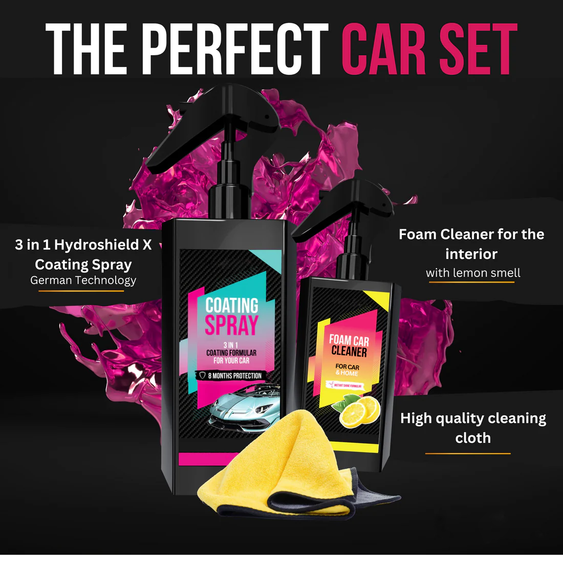 UltraShield Pro – The Ultimate 3-in-1 Car Care Kit